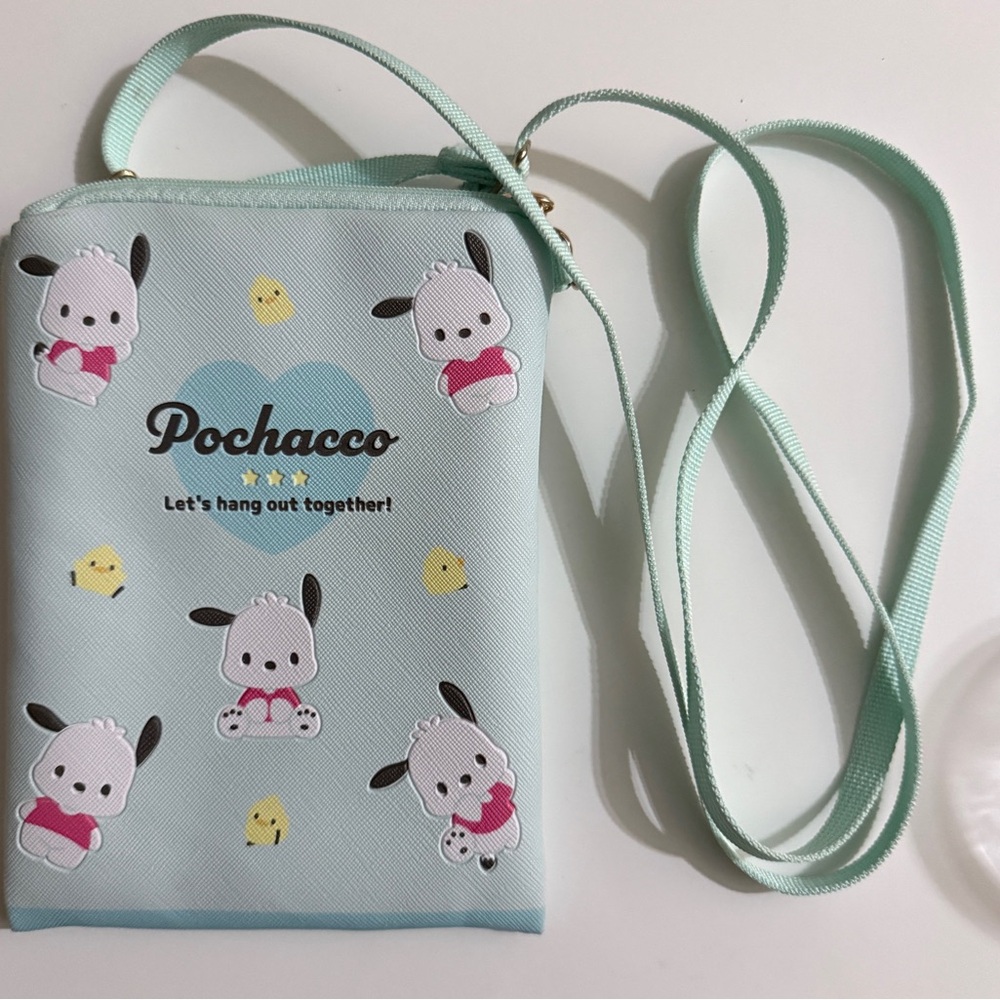 Sanrio Pochacco Crossbody Bag - Light Blue and White